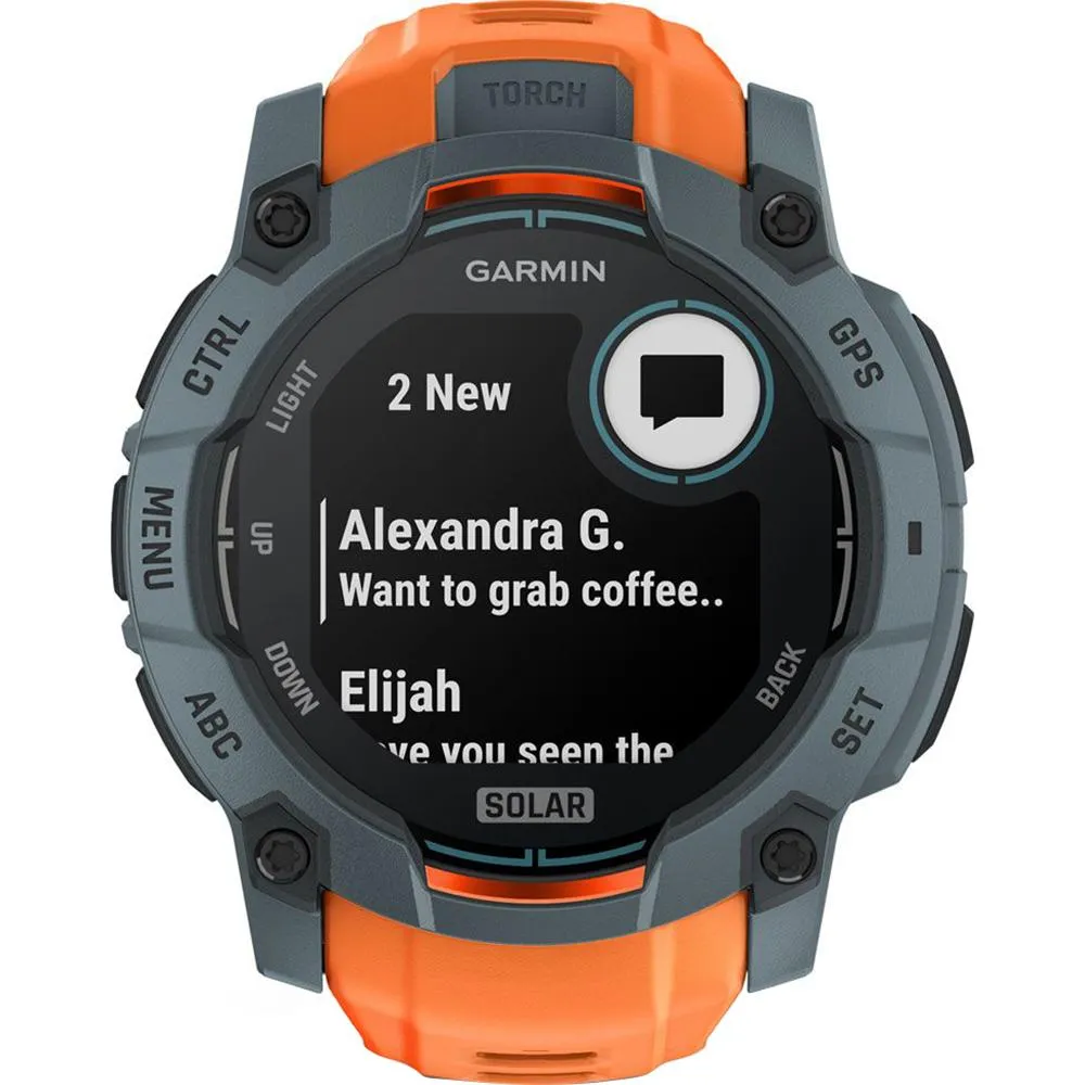 Garmin Instinct 3 - 50 mm GPS Smartwatch, SOLAR   Charging Dock   Protector Bundle
