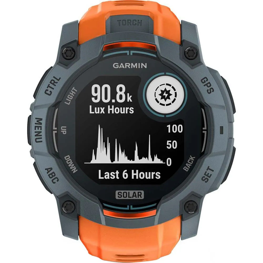 Garmin Instinct 3 - 50 mm GPS Smartwatch, SOLAR   Charging Dock   Protector Bundle