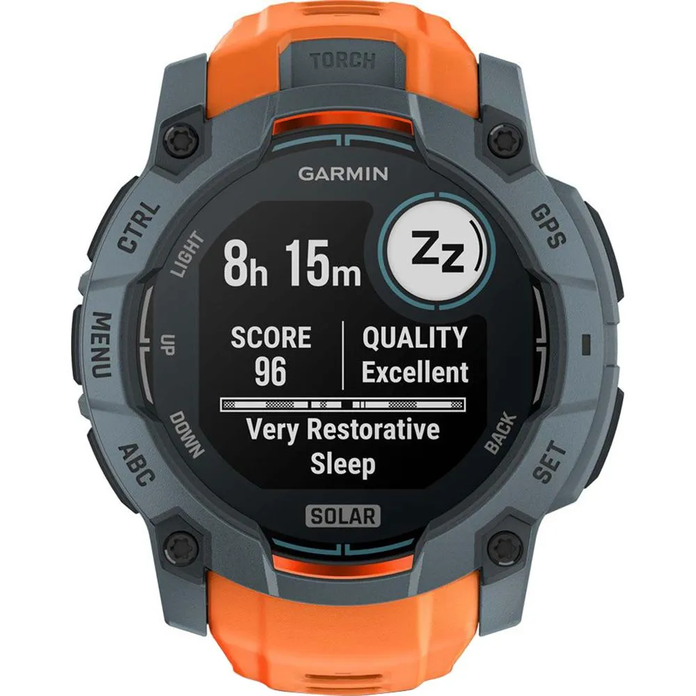Garmin Instinct 3 - 50 mm GPS Smartwatch, SOLAR   Charging Dock   Protector Bundle