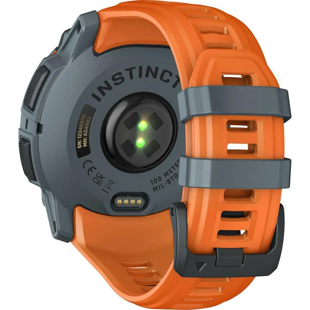 Garmin Instinct 3 - 50 mm GPS Smartwatch, SOLAR   Charging Dock   Protector Bundle