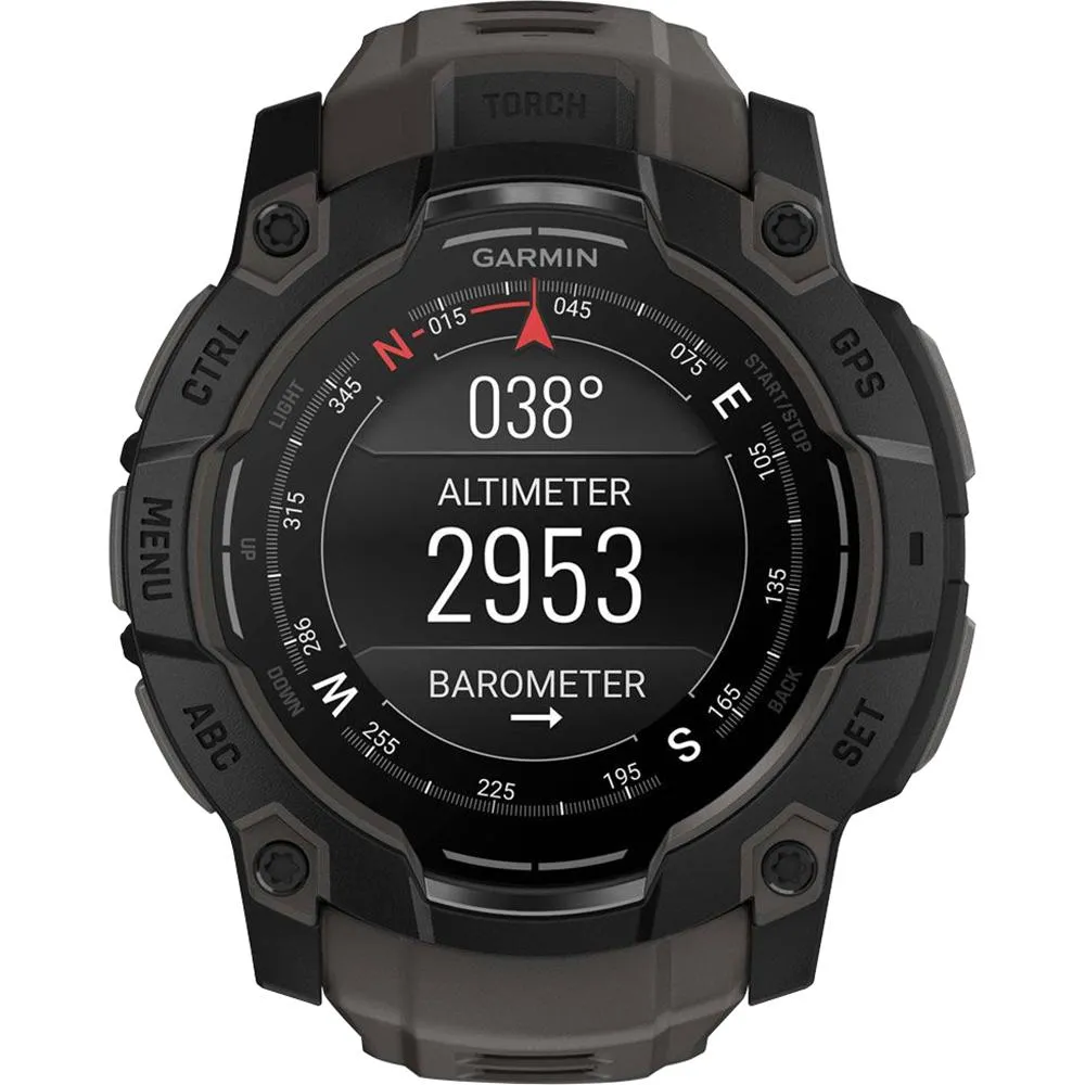 Garmin Instinct 3 50mm GPS Smartwatch, AMOLED, Black w/ Black Band   Accessories Bundle
