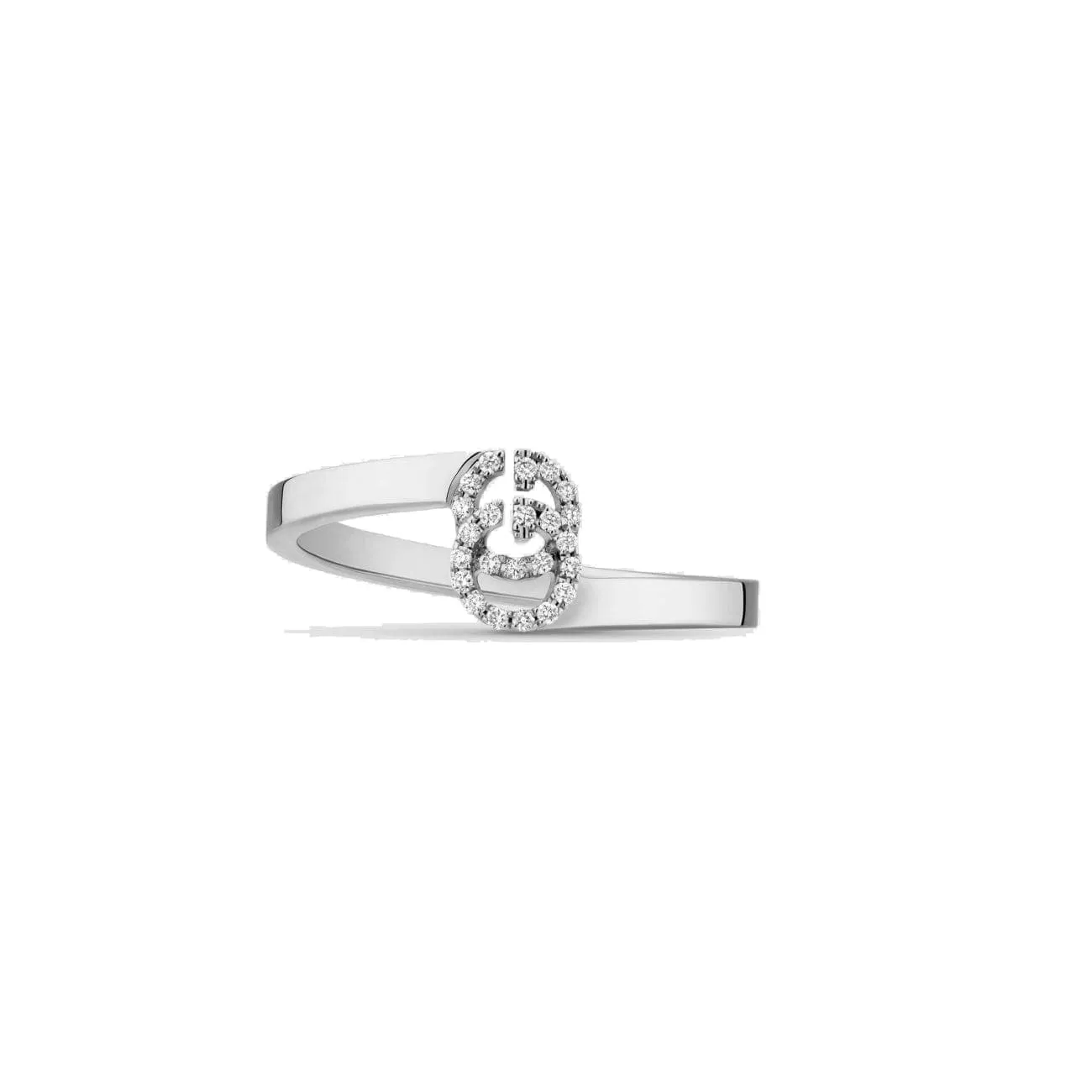 GG Running 18K White Gold Diamond Ring