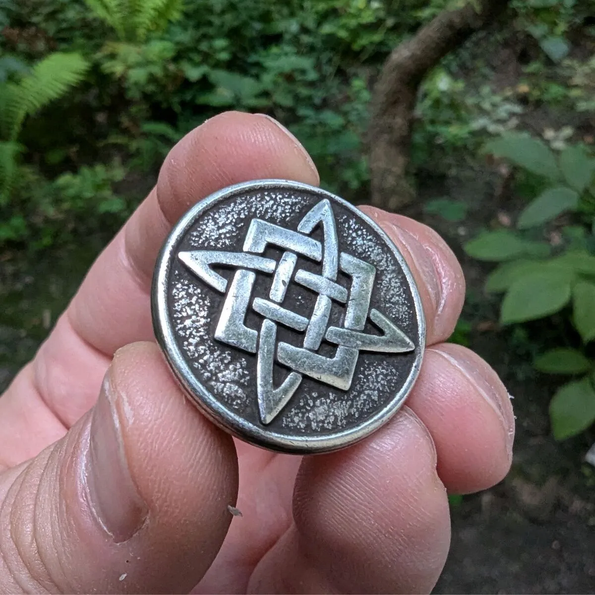God Svarog bronze paracord bead
