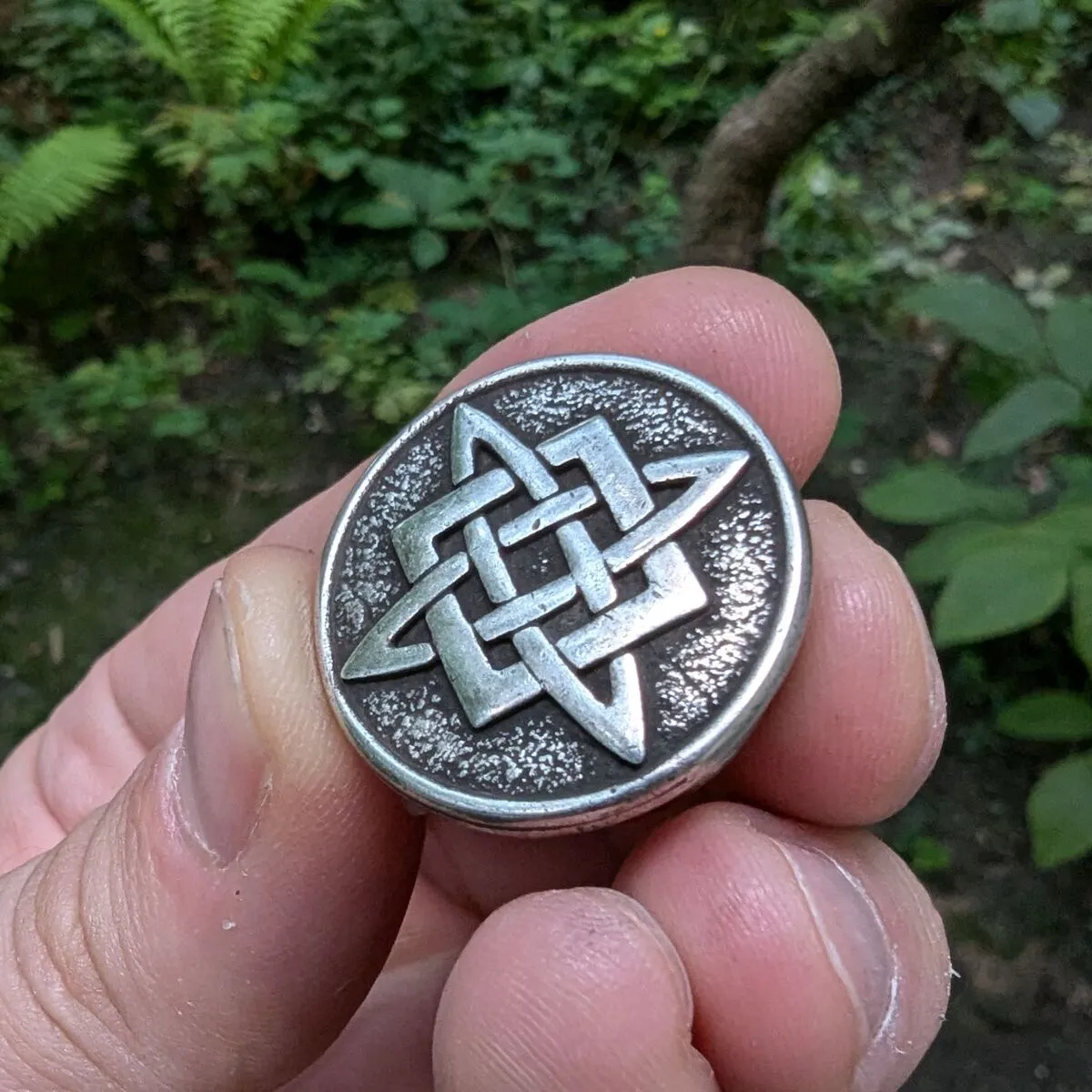 God Svarog bronze paracord bead