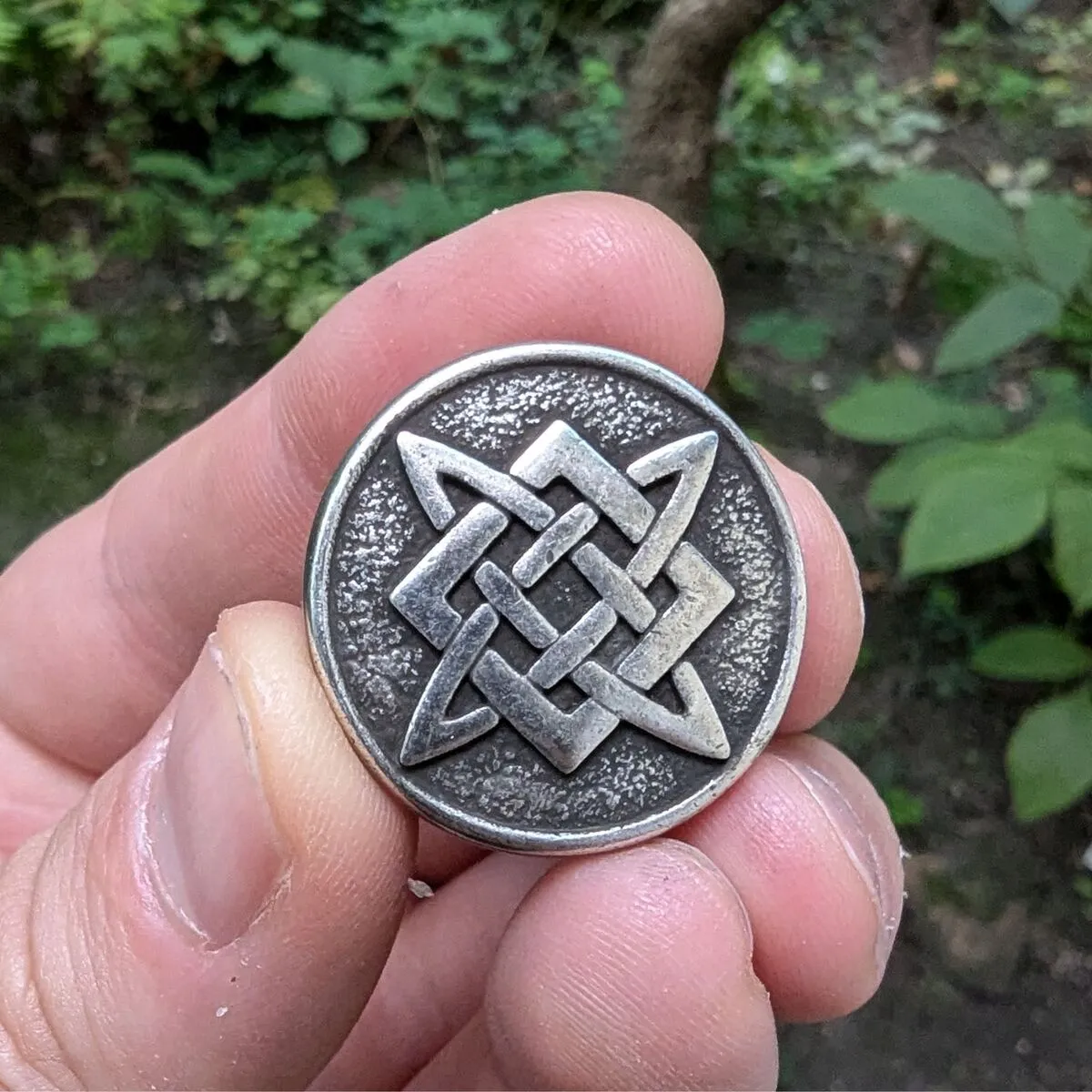 God Svarog bronze paracord bead