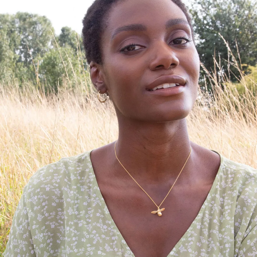 Gold Baby Bee Necklace