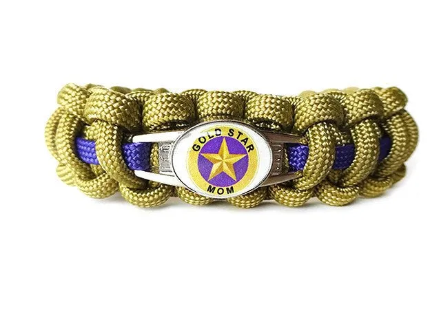 Gold Star Mom Paracord Bracelet