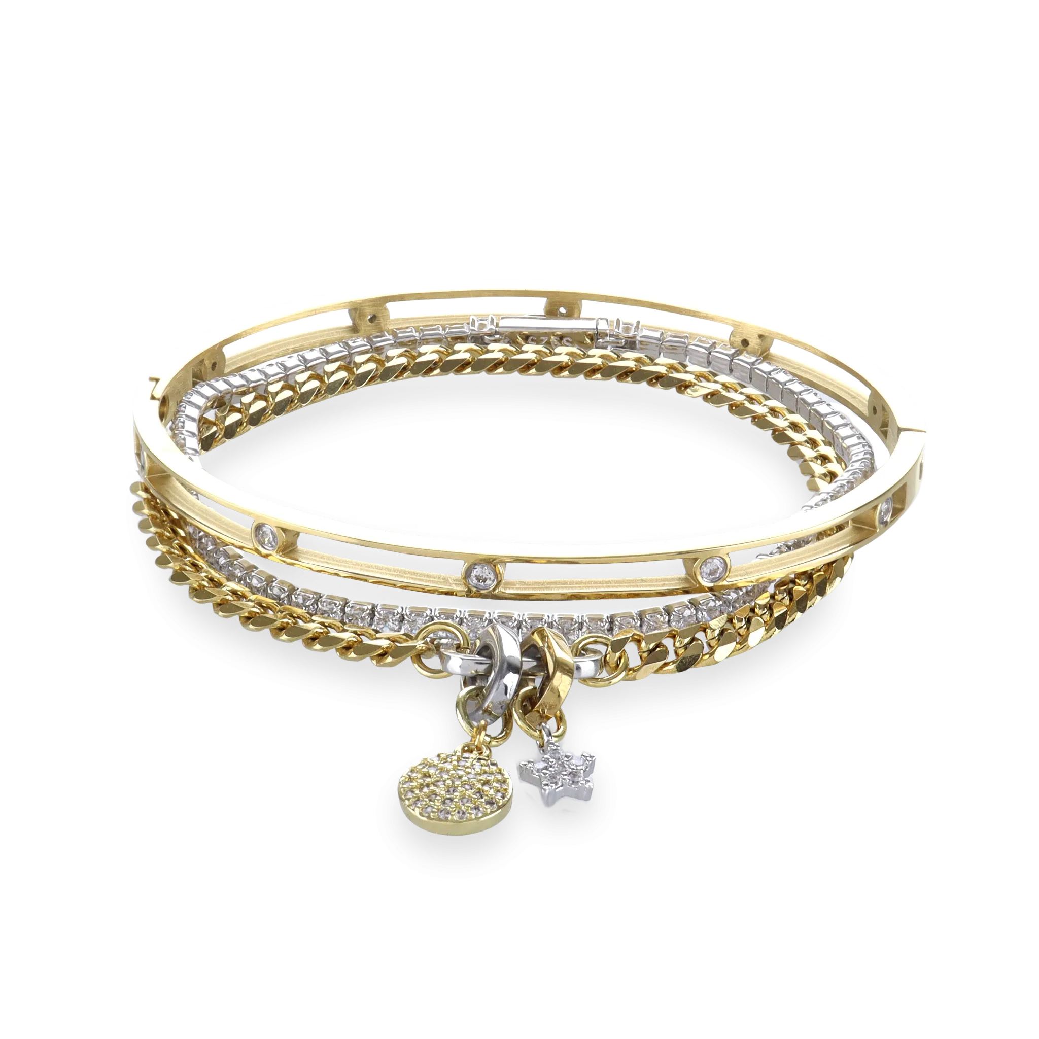 GOLDEN GEAR BRACELET STACK