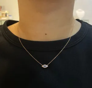 Greek Eye Rosegold Necklace - 67878