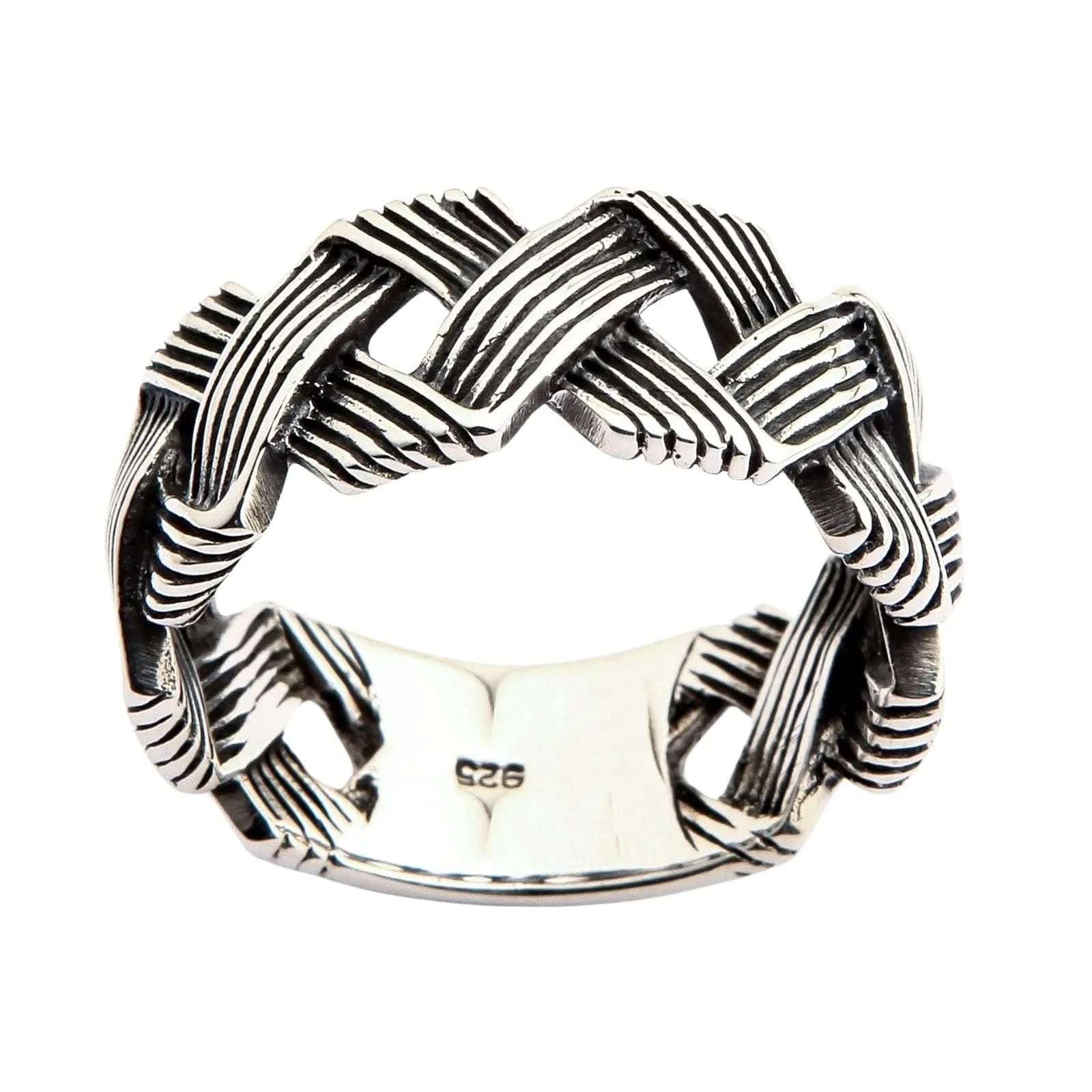 Handmade Wave Knot Sterling Silver Band Ring