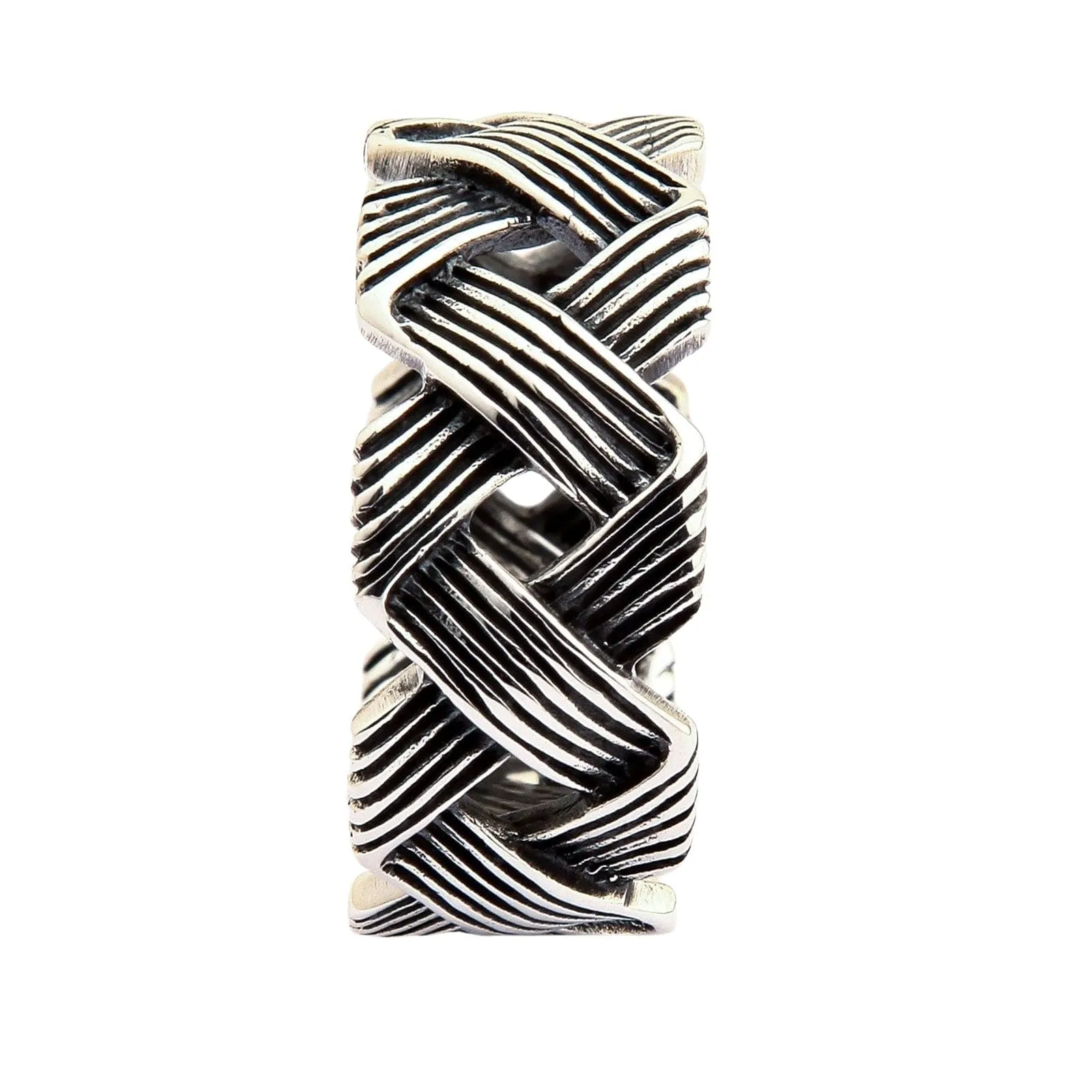 Handmade Wave Knot Sterling Silver Band Ring