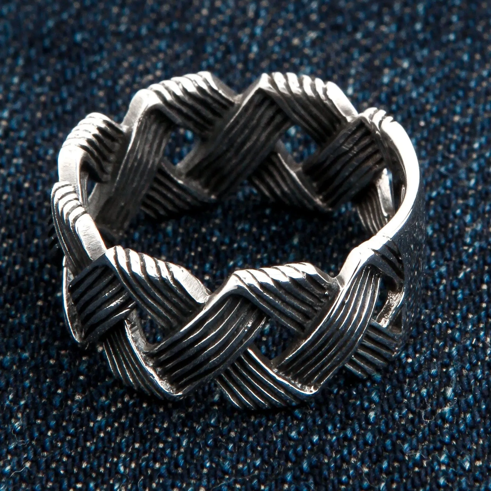 Handmade Wave Knot Sterling Silver Band Ring