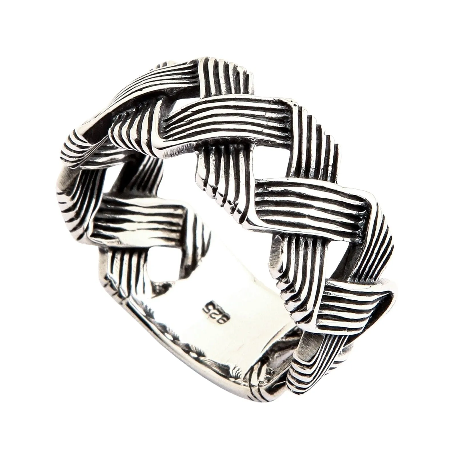 Handmade Wave Knot Sterling Silver Band Ring