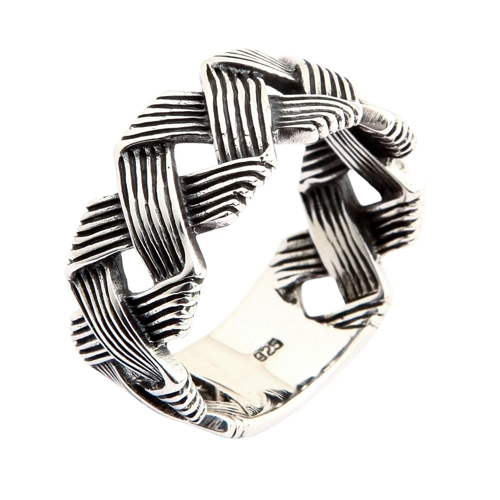 Handmade Wave Knot Sterling Silver Band Ring