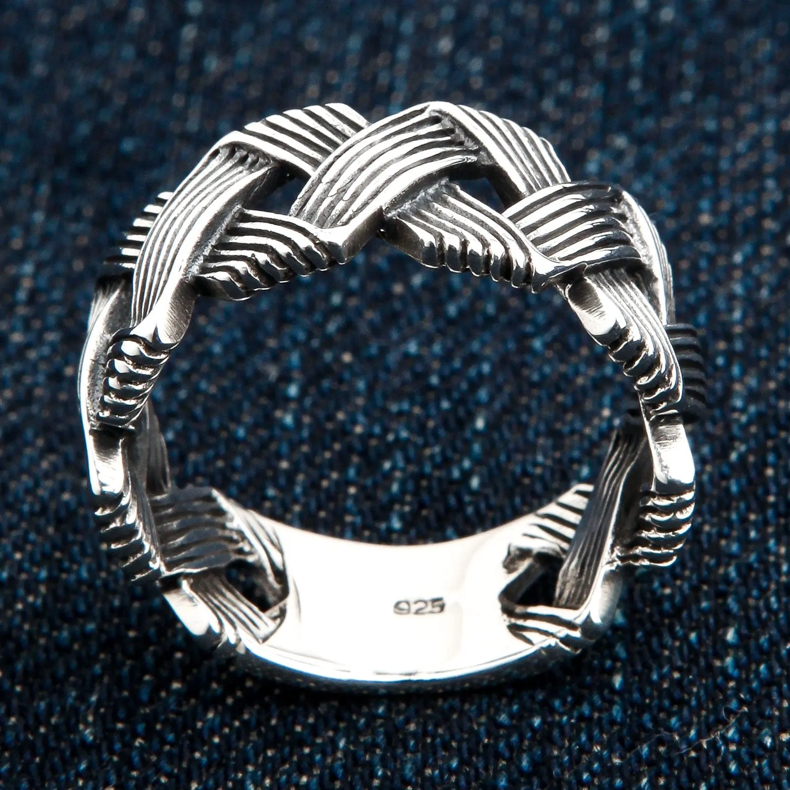 Handmade Wave Knot Sterling Silver Band Ring