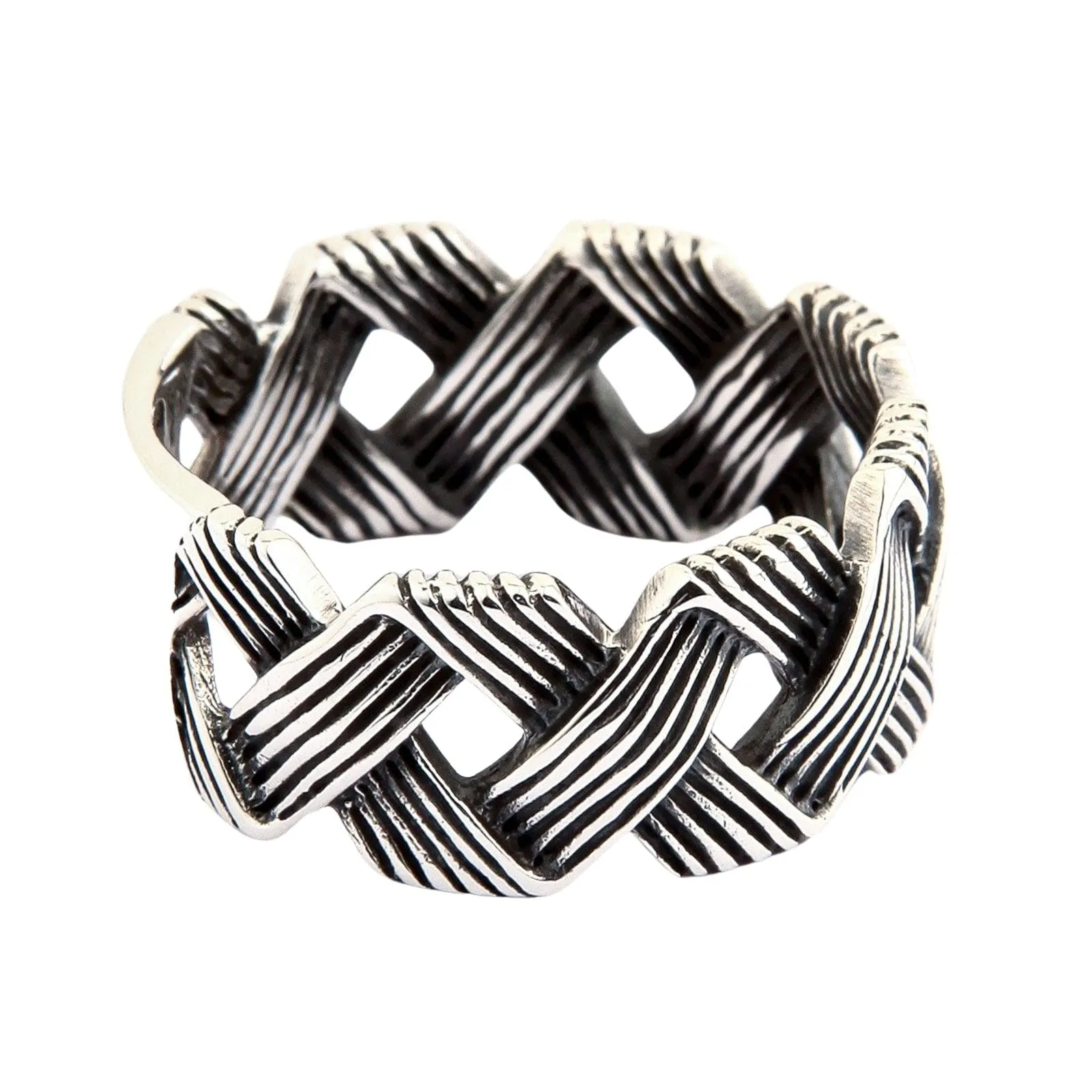 Handmade Wave Knot Sterling Silver Band Ring