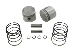 HARLEY 74 inch Overhead Valve Piston Set .040 Oversize fits 1941-1977 FL,   1971-1977 FX,