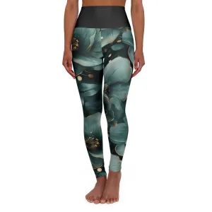 Heavenly Hues Floral High Waisted Yoga Leggings - Stylish Fitness Apparel for Comfort & Flexibility