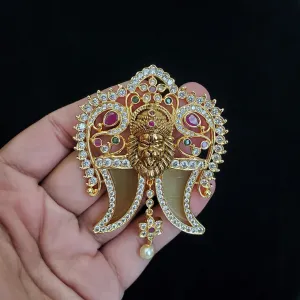 Heavy Narasimha Swamy  Cz Puligoru Pendant A74