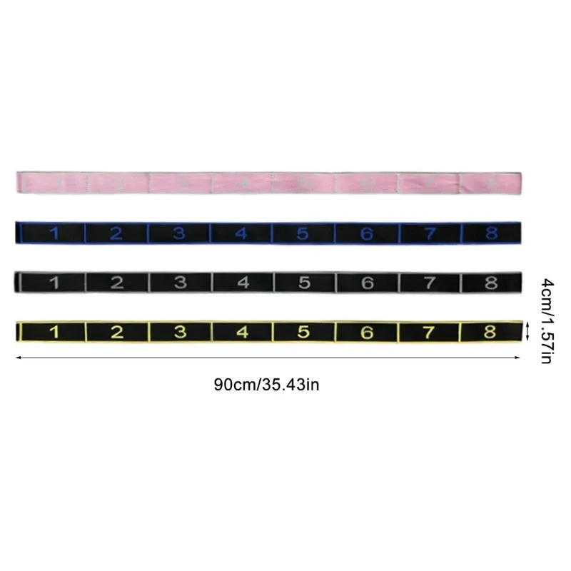 High-Quality 8-Section Stretching Resistance Band – Multi-Functional Elastic Yoga & Pilates Fitness Belt for Targeted Stretching, Dance, Flexibility Training, Adjustable Tension, Portable Design for Home or Gym