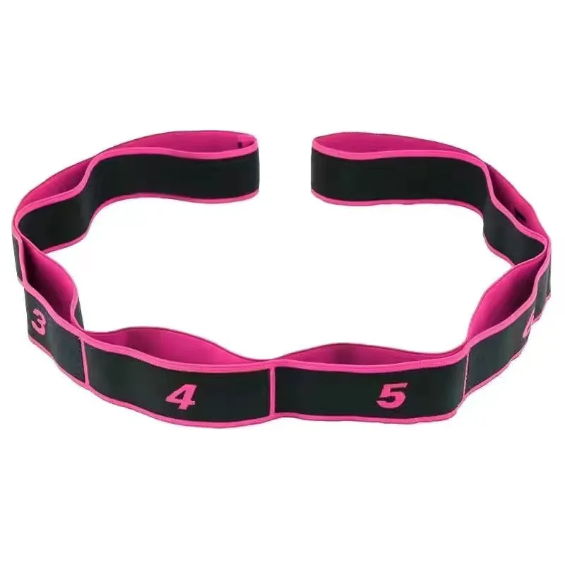High-Quality 8-Section Stretching Resistance Band – Multi-Functional Elastic Yoga & Pilates Fitness Belt for Targeted Stretching, Dance, Flexibility Training, Adjustable Tension, Portable Design for Home or Gym