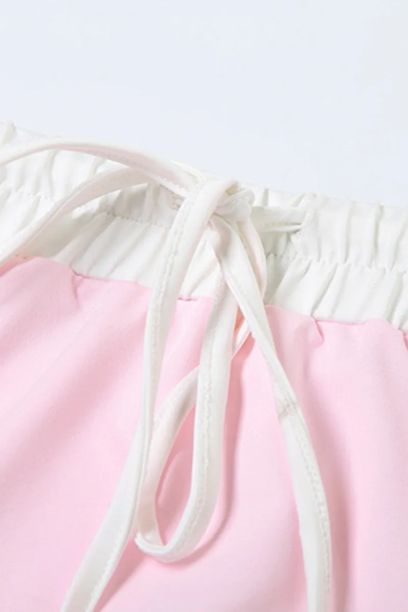 HUZ1284 Zip Front Crop Top & Skirt Set