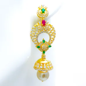 Iconic Lustrous 22k Gold Jhumki Earrings
