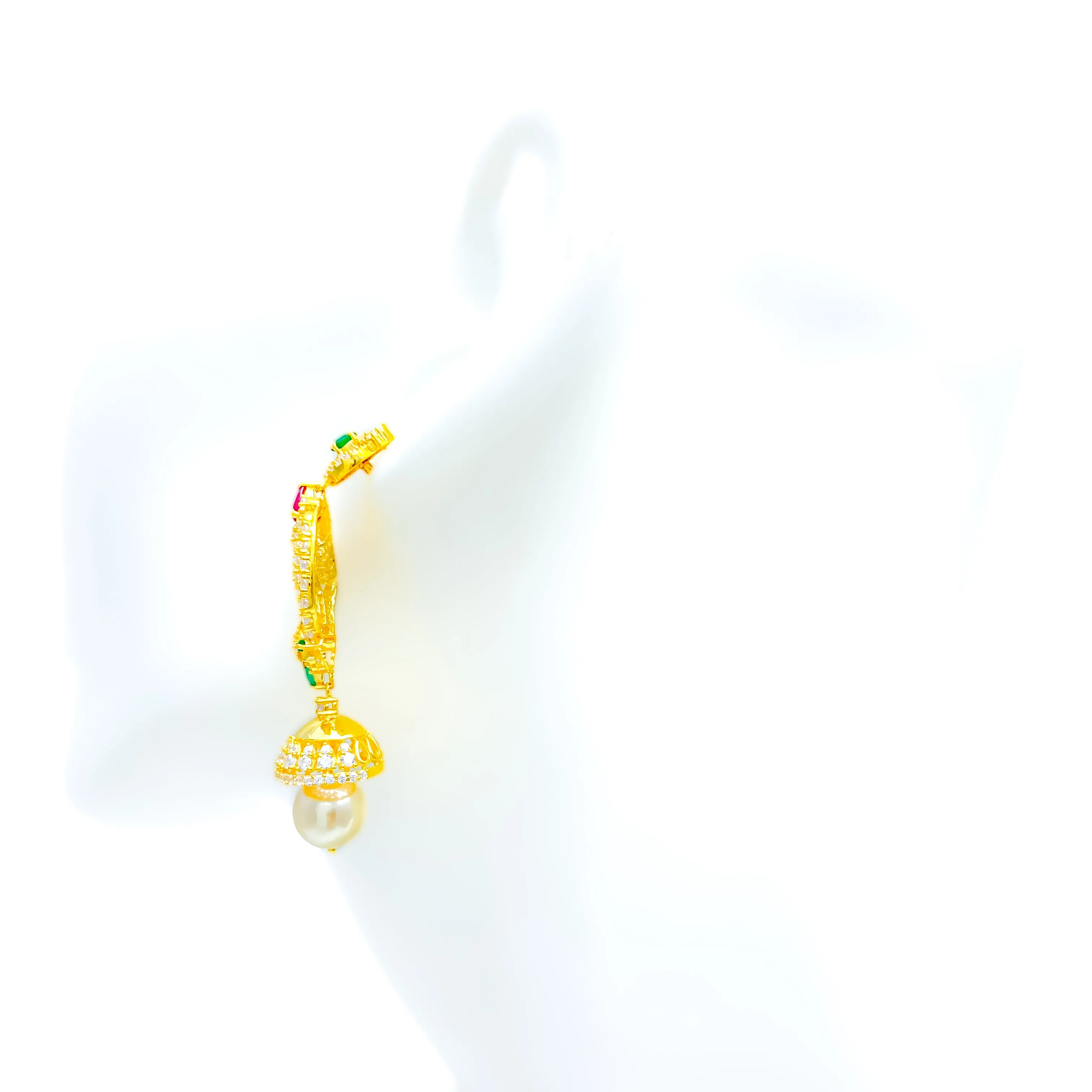 Iconic Lustrous 22k Gold Jhumki Earrings