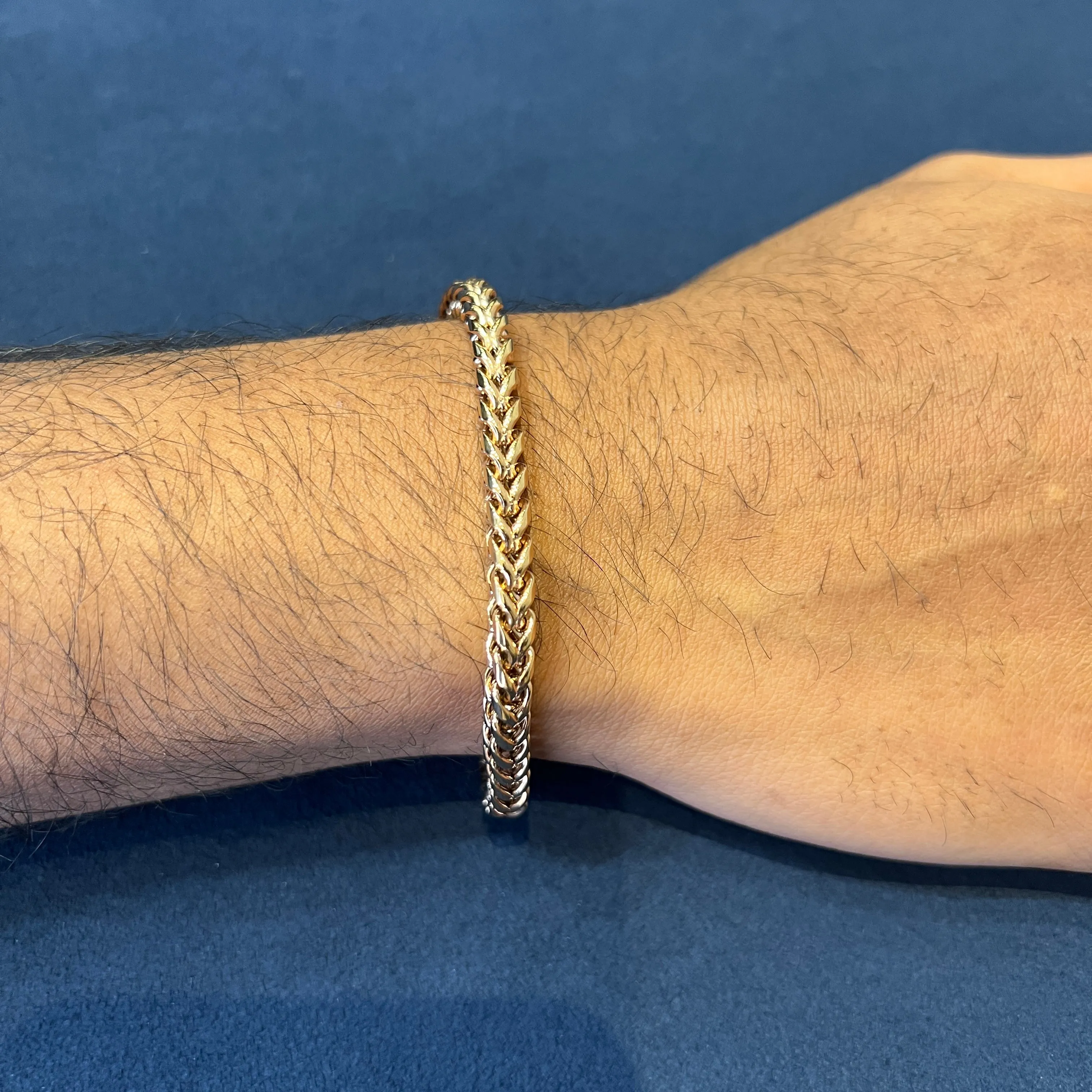Italgem Stainless Steel Rose Gold Plated (5mm) Round Franco Bracelet