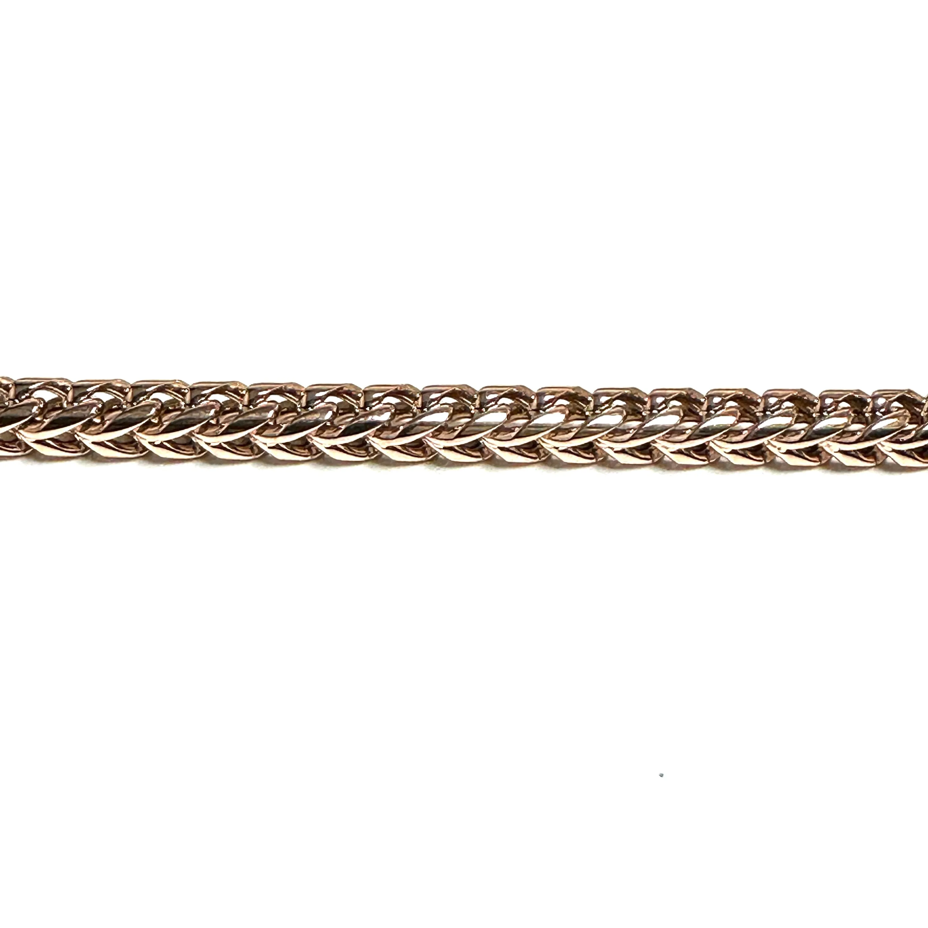 Italgem Stainless Steel Rose Gold Plated (5mm) Round Franco Bracelet