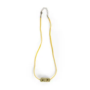 Jill Birschbach Olive Rectangle Ceramic Necklace