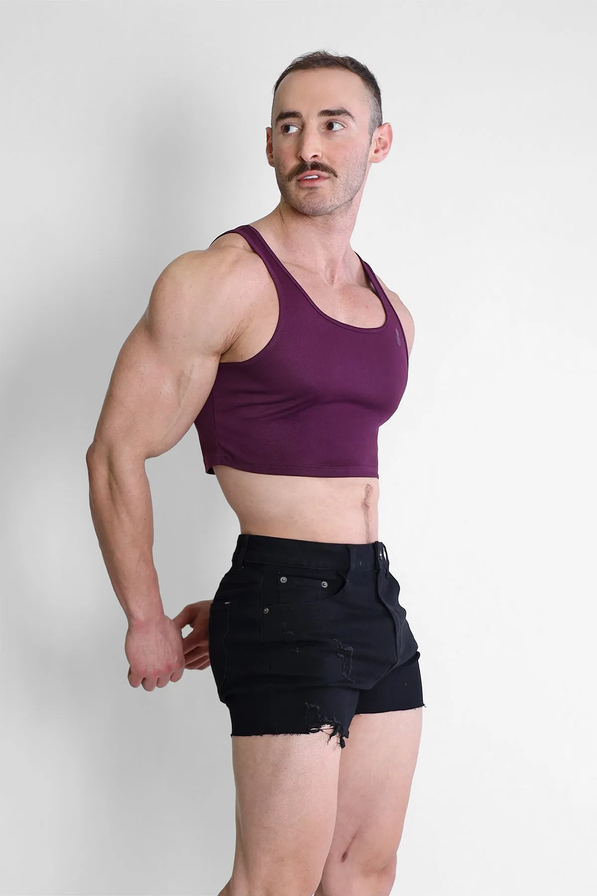 JJ Sporty Crop Tank Top- Purple