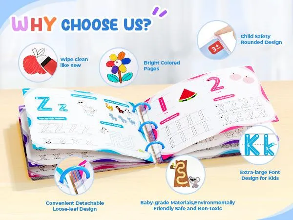 JoyCat Preschool Learning Activities, Handwriting Practice Book