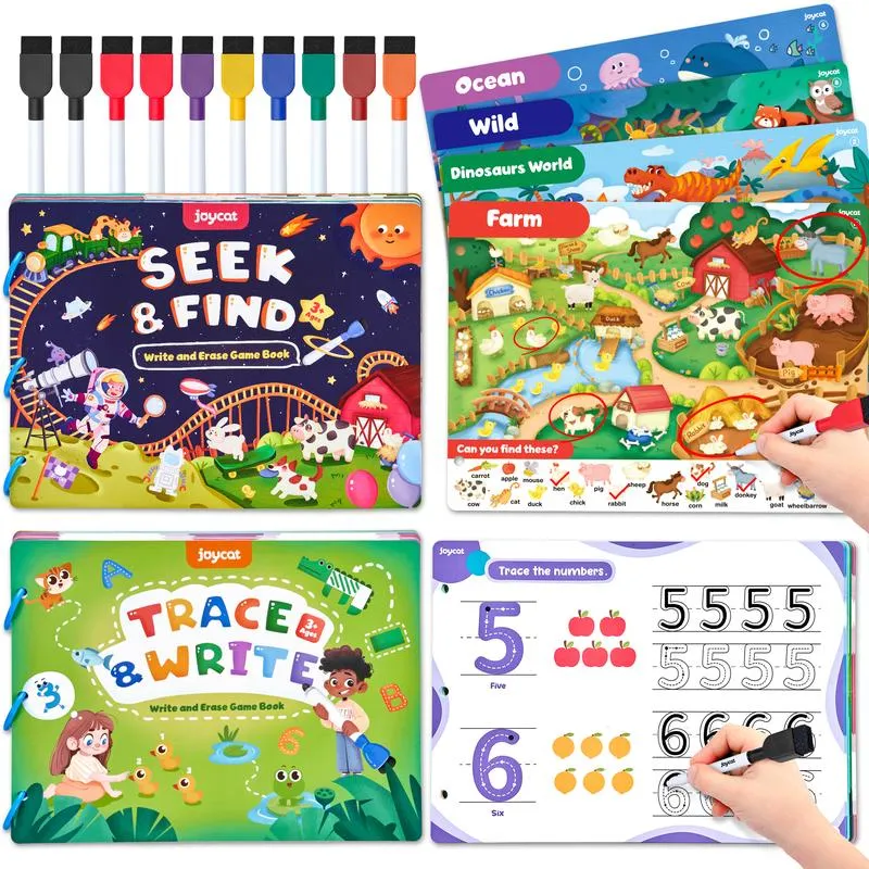 JoyCat Preschool Learning Activities, Handwriting Practice Book