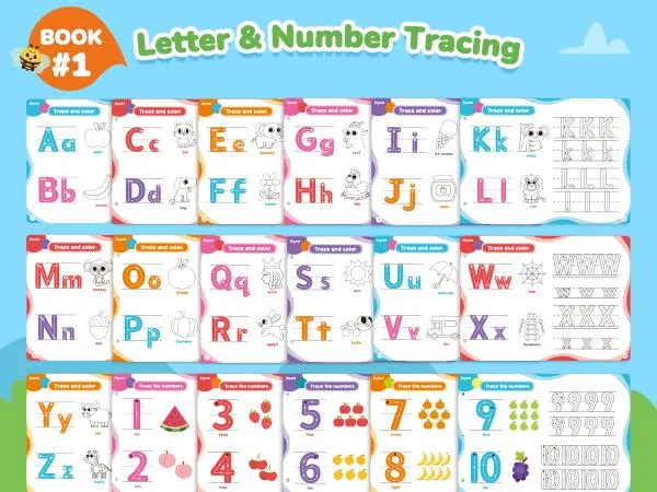 JoyCat Preschool Learning Activities, Handwriting Practice Book