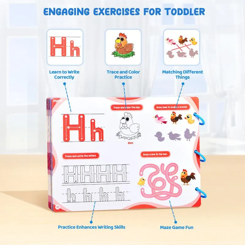 JoyCat Preschool Learning Activities, Handwriting Practice Book