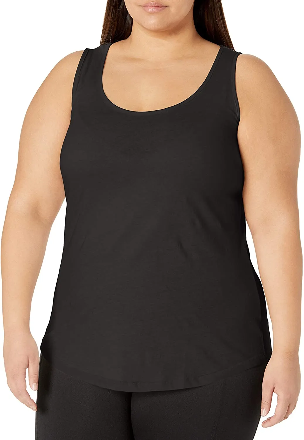 Just My Size Women's Plus-Size Shirt-Tail Tank Top