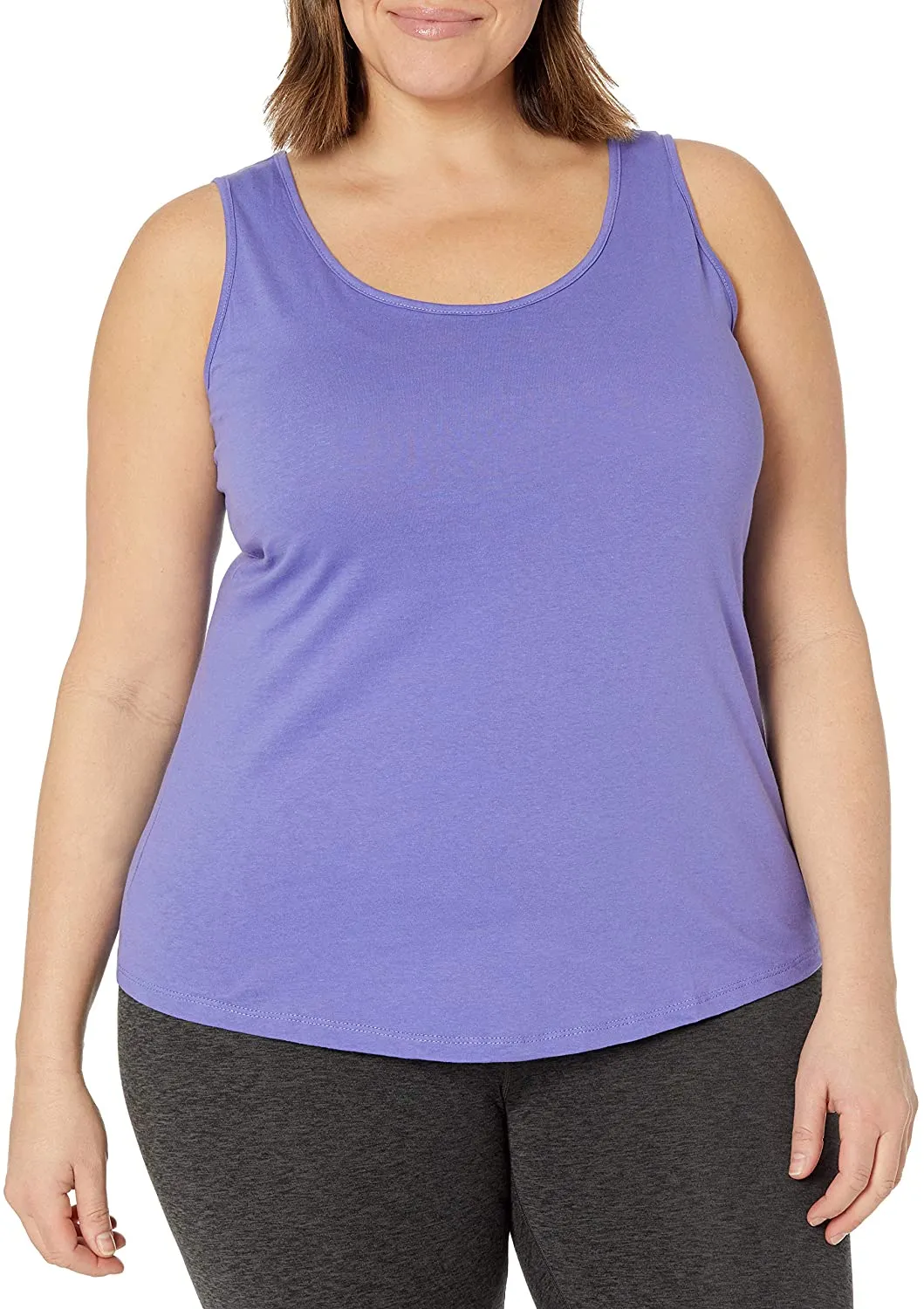 Just My Size Women's Plus-Size Shirt-Tail Tank Top