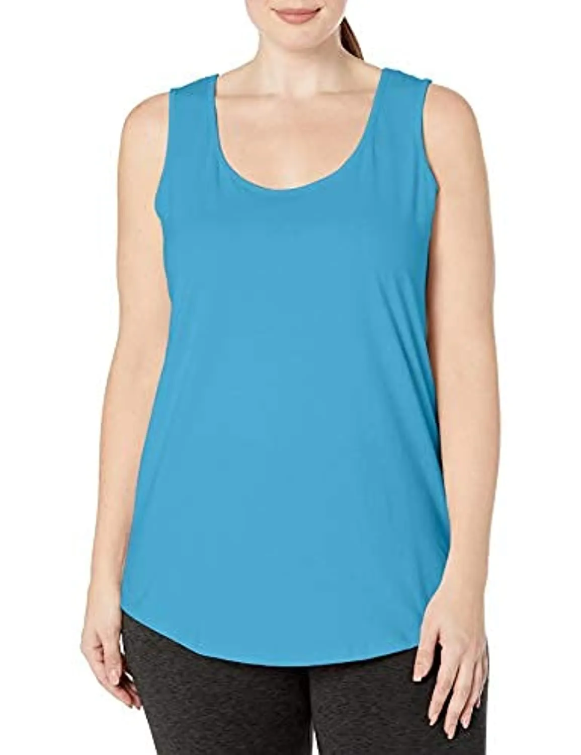 Just My Size Women's Plus-Size Shirt-Tail Tank Top