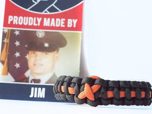 Kidney Cancer Awareness Paracord Bracelet