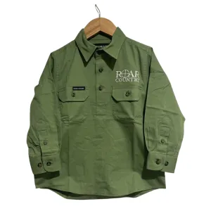 Kids Workshirt- ARMY GREEN