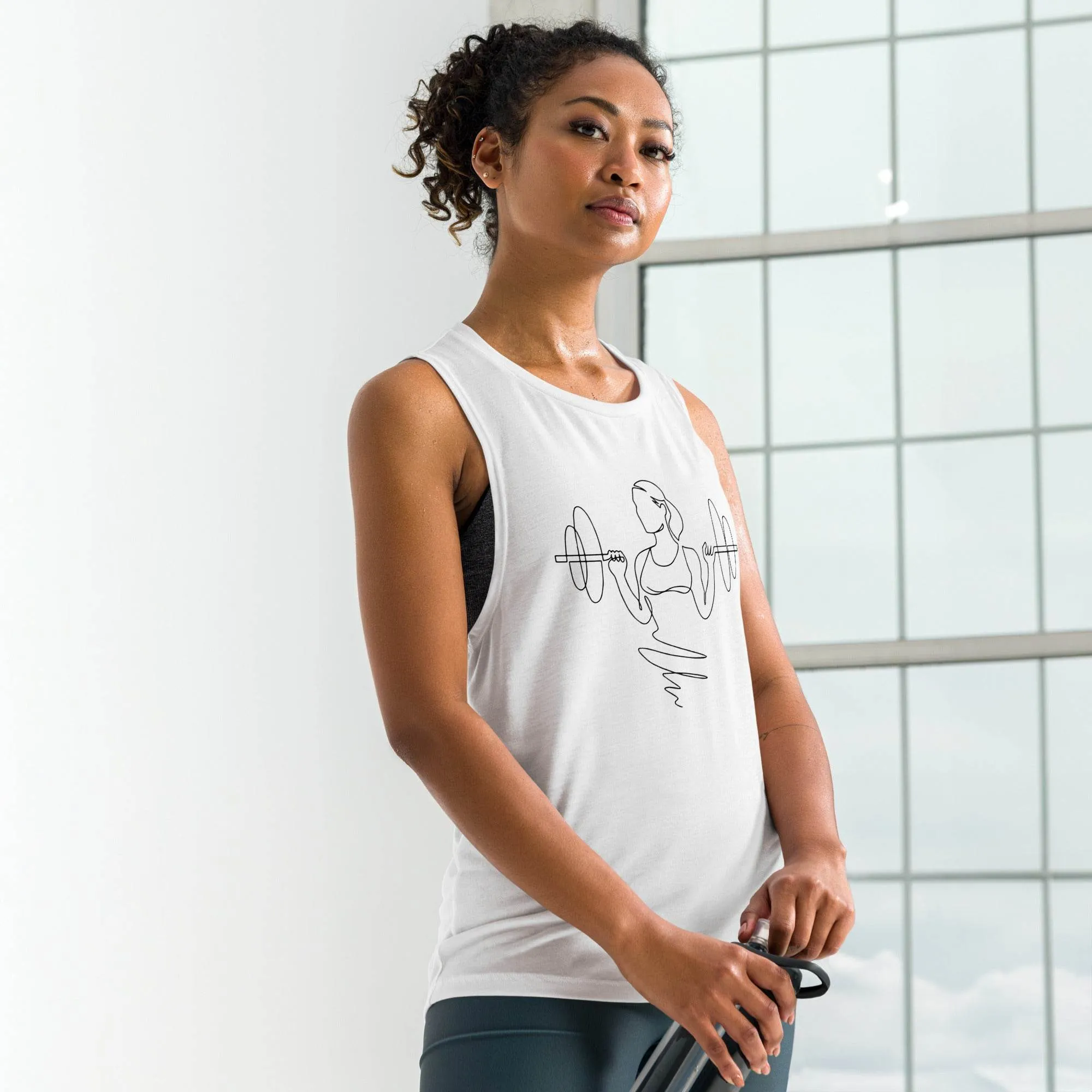 Ladies' Muscle Tank Weightlifting - Strength Training Fitness Tee