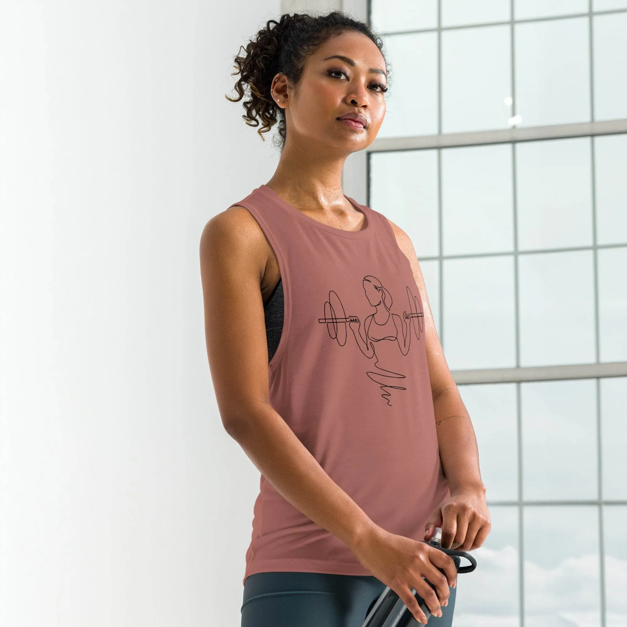 Ladies' Muscle Tank Weightlifting - Strength Training Fitness Tee