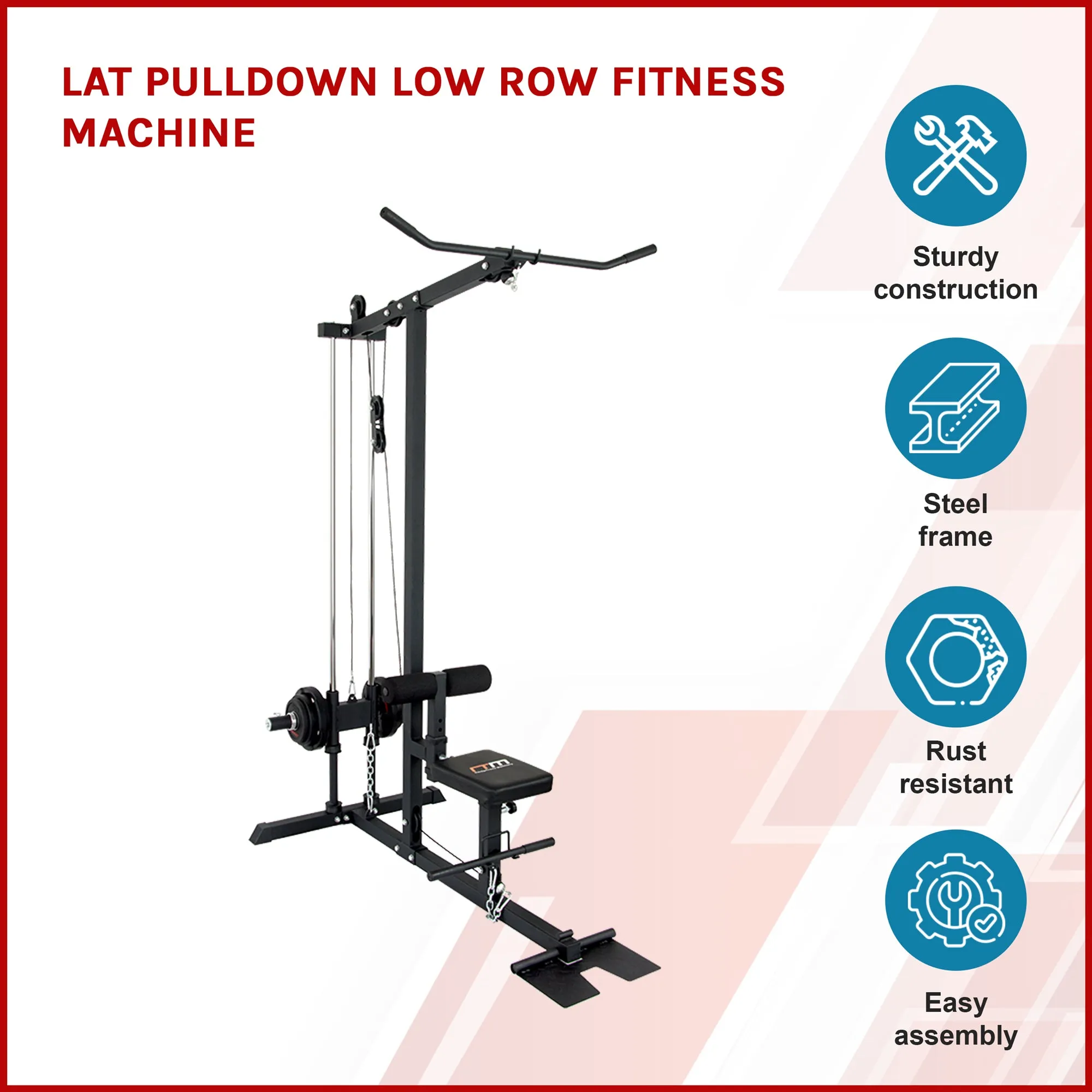 Lat Pull Down Low Row Fitness Machine