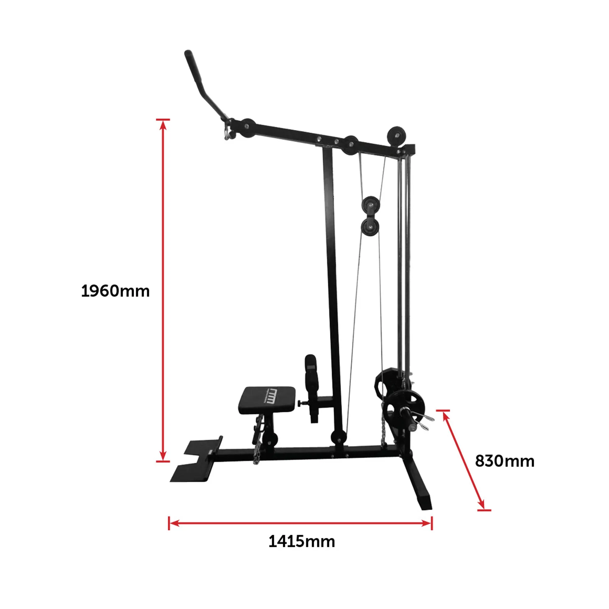 Lat Pull Down Low Row Fitness Machine