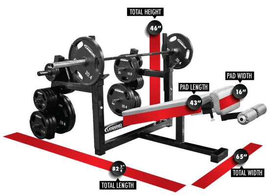 LEGEND FITNESS OLYMPIC DECLINE BENCH W/STORAGE - 3157