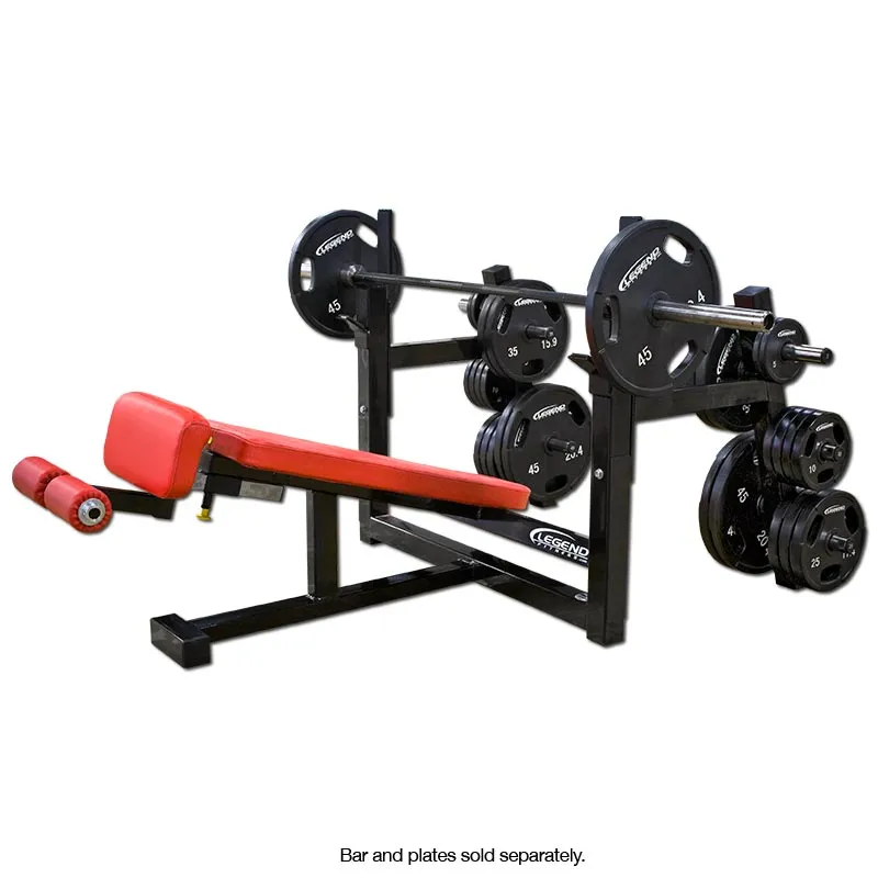LEGEND FITNESS OLYMPIC DECLINE BENCH W/STORAGE - 3157