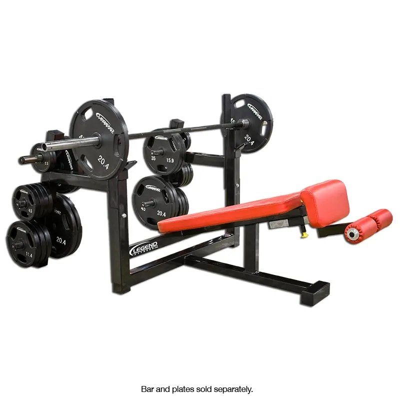 LEGEND FITNESS OLYMPIC DECLINE BENCH W/STORAGE - 3157