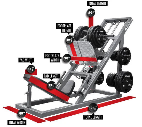 LEGEND FITNESS UNILATERAL ANGLED LEG PRESS - 3308