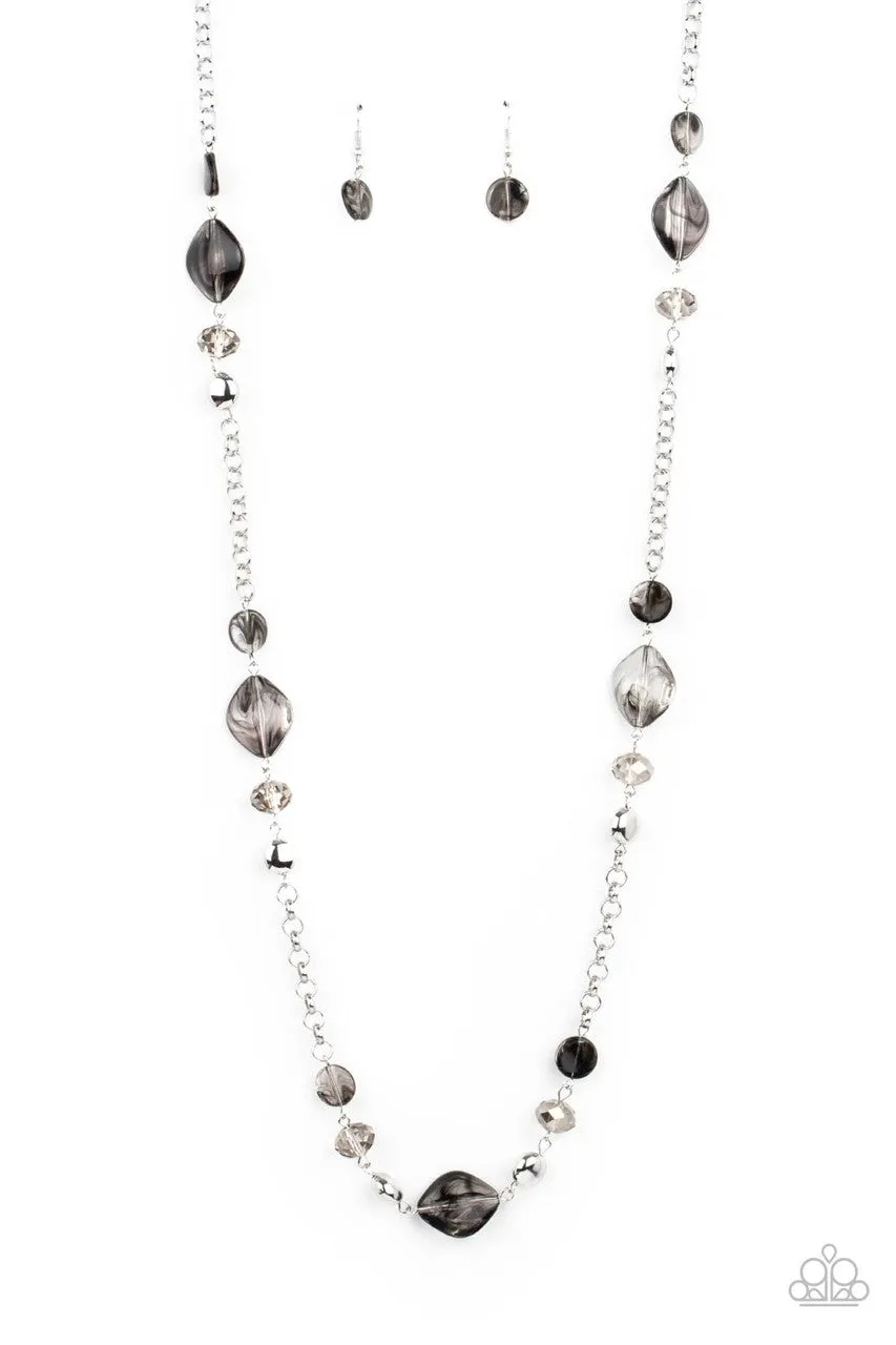 Light-Scattering Luminosity Black Paparazzi Necklace